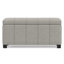 Repose-pieds de rangement rectangulaire en tissu d'aspect lin avec dessus relevable Dover-1008786595
