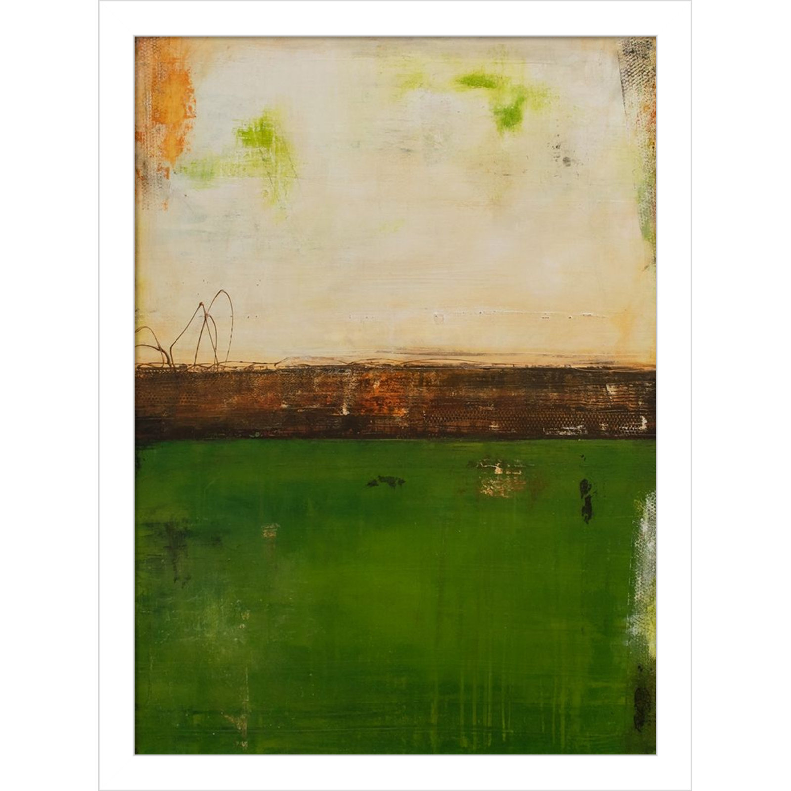 Forest Hill Trail by Mauro Wood Framed Wall Art Print, White, 17" H x 13" W