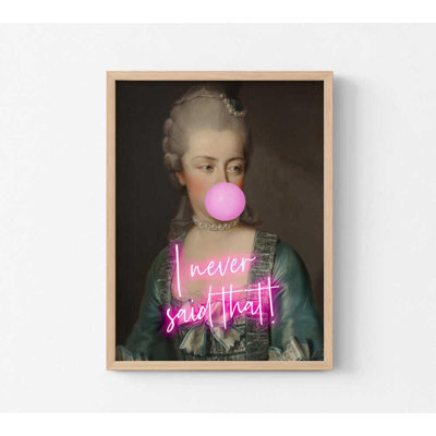 I Never Said That – Modern Neon Portrait Art Print
