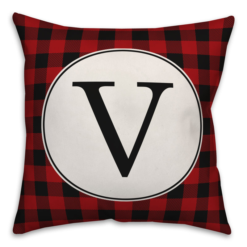 Plaid Throw Pillow, V