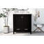 Meuble-lavabo de 30 po avec lavabo simple, meuble-lavabo encastré, armoire de rangement avec 2 portes et un tiroir, fermeture en douceur, rangement multifonctionnel, structure en bois massif