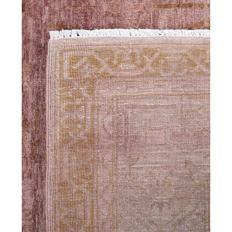 Overdyed Hand-Knotted Wool Modern-Contemporary Brown Area Rug 9' 0" x 11' 8"