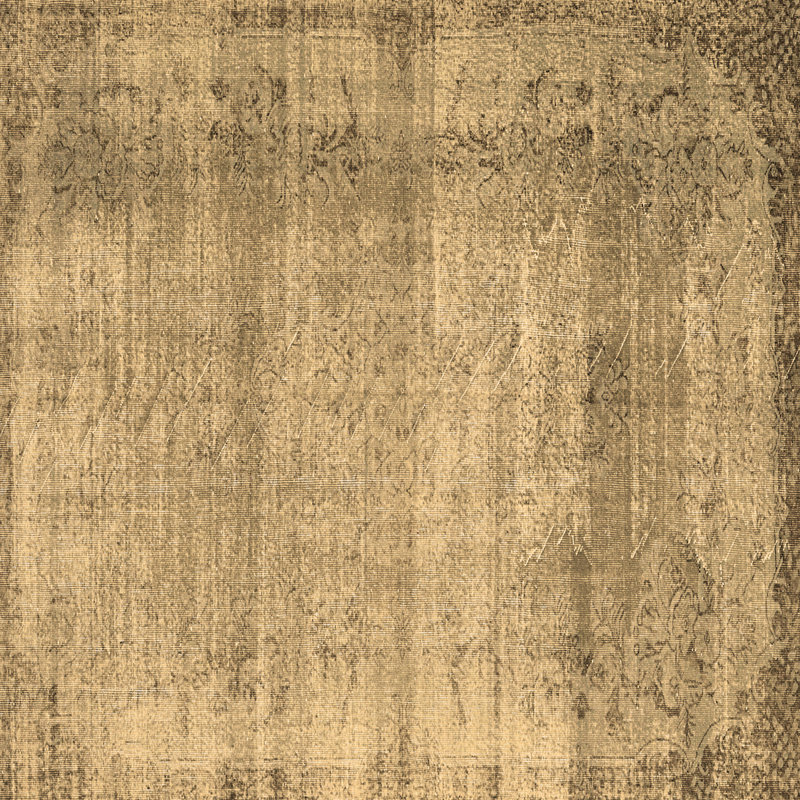 Washable Abstract Indoor Rug, Square 3'