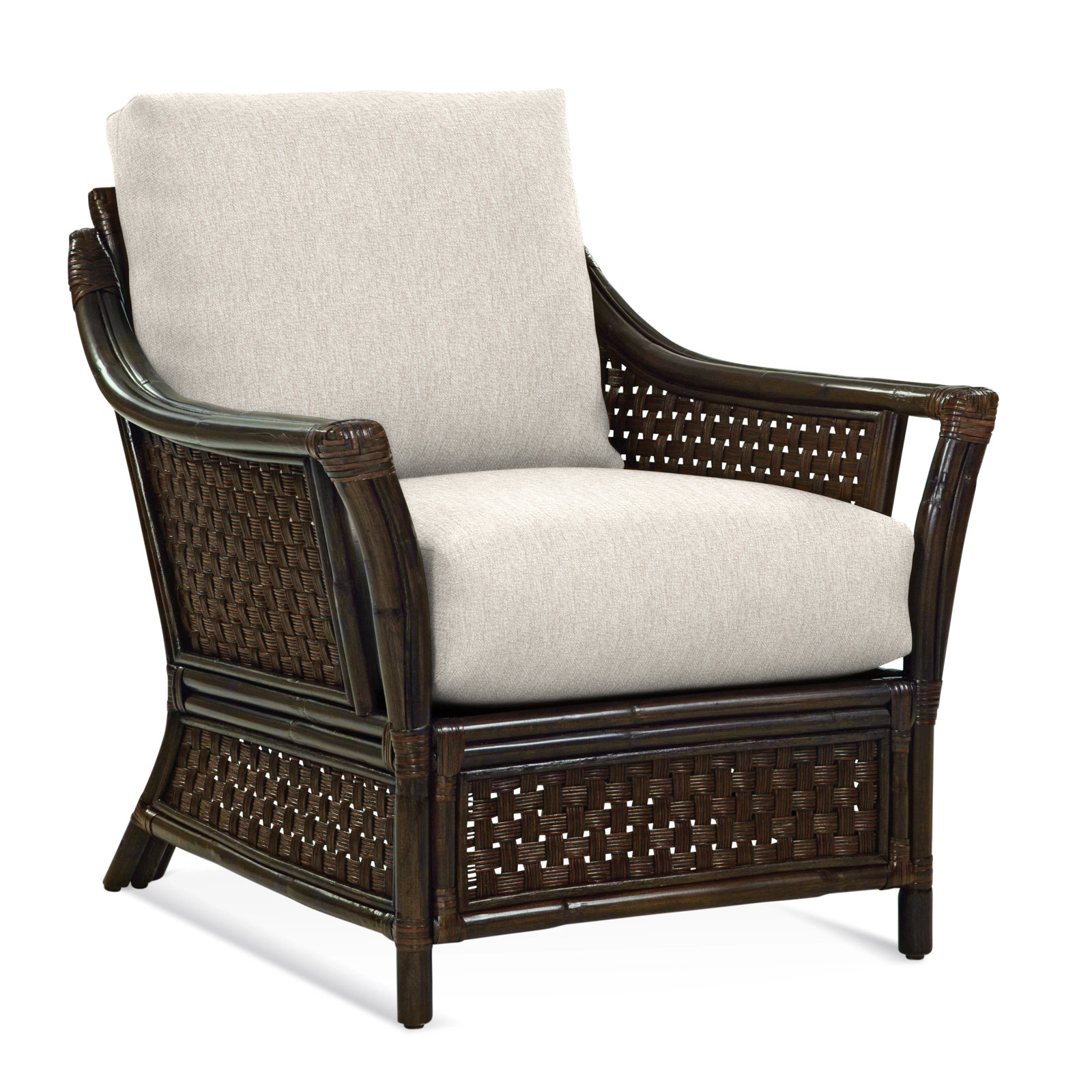 Boca Upholstered Armchair, Snow Crypton Performance; 0884-91, Coffee