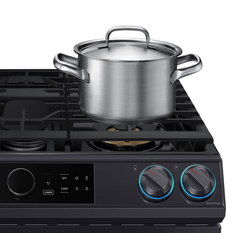 Cuisinière à gaz Samsung, Acier inoxydable noir