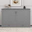 Grand lit escamotable mural avec tiroir et prises et ports USB, structure de poulie-103528689