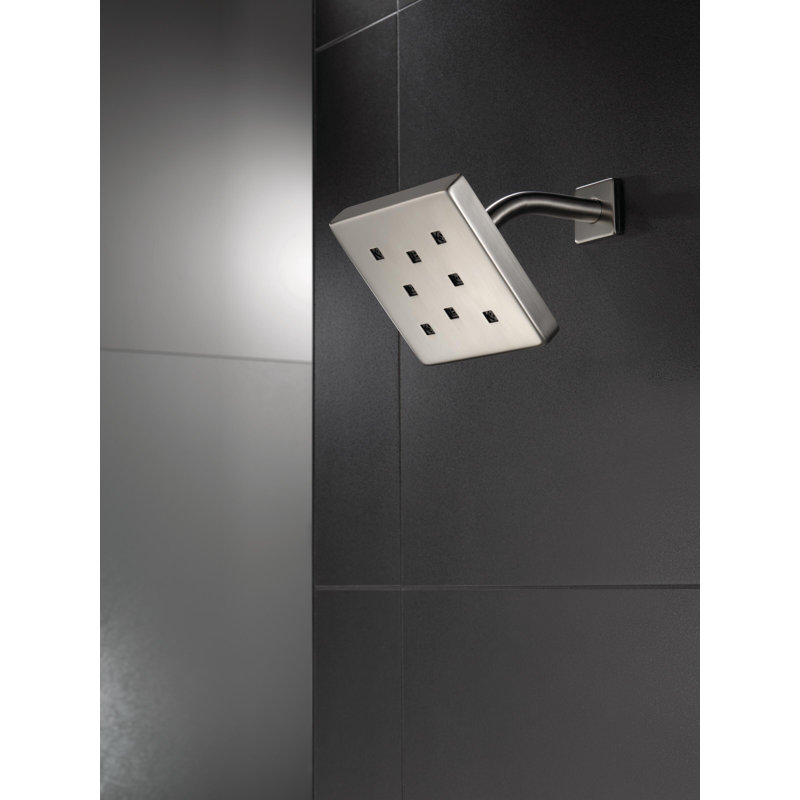 Single-Setting Metal Full Rain Fixed Shower Head with H2Okinetic®, Lumicoat Stainless