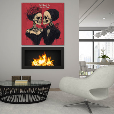 «Till Mort Do Us Part» par Rich Monet, art mural en verre acrylique