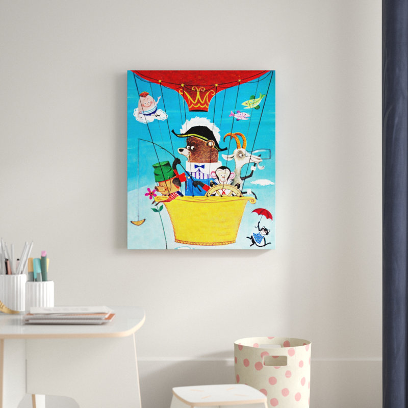«Flying Balloon» par Kreutzer, reproduction sur toile tendue, H 48 po x l 40 po