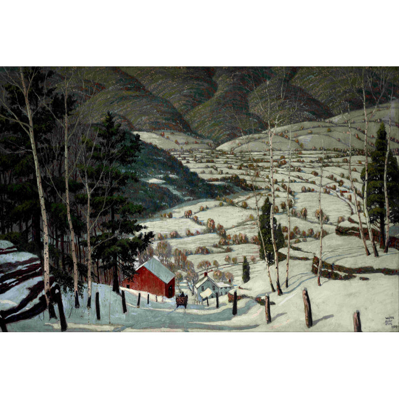 " Winter " by Walter King Stone Painting Print, 8" H x 12" W