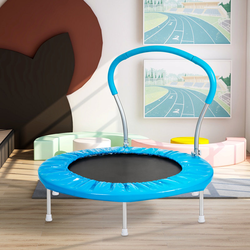 Trampoline d'intérieur de remise en forme pliable avec guidon Shelicia