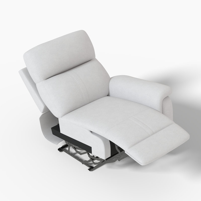 Fauteuil inclinable électrique à accoudoir droit, Argent