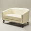 Petite causeuse rembourrée en similicuir Oscar-510454447