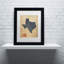 « texas map denim jeans style » par michael tompsett, impression encadrée-13609445-13609443