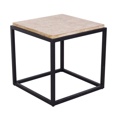 Allise Square Metal Outdoor Side Table , 22'' in. W 22'' in. D