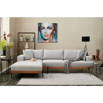 Chenille Upholstered Reclining L-Shaped Sectional