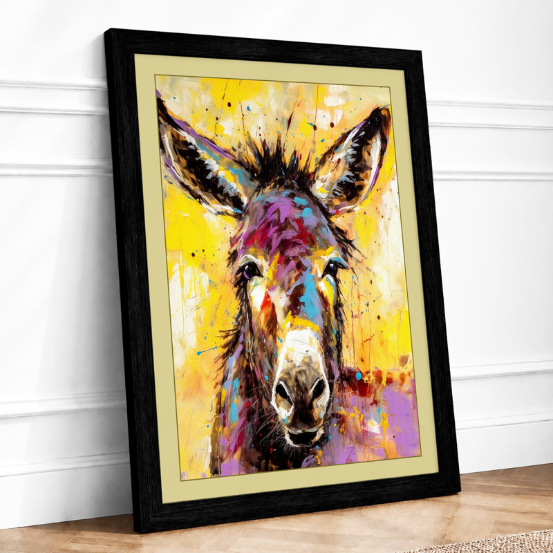 Colourful Llama Modern - Print, A2 - 59.4 x 42.0 cm, Black