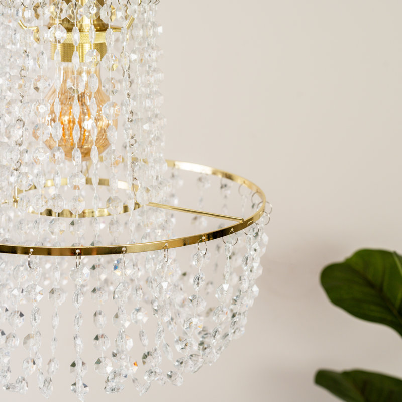 28 cm H Empire Lamp Shade ( Clip On ), Gold