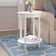 Moravian Oval End Table with Shelf