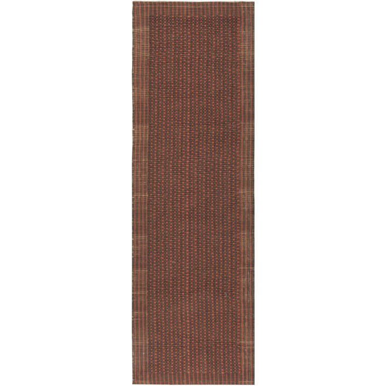 Auckland Hand-Woven Flatweave Jute/Sisal Brown/Rust Area Rug