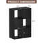 Bibliothèque 6 compartiments avec porte d'armoire