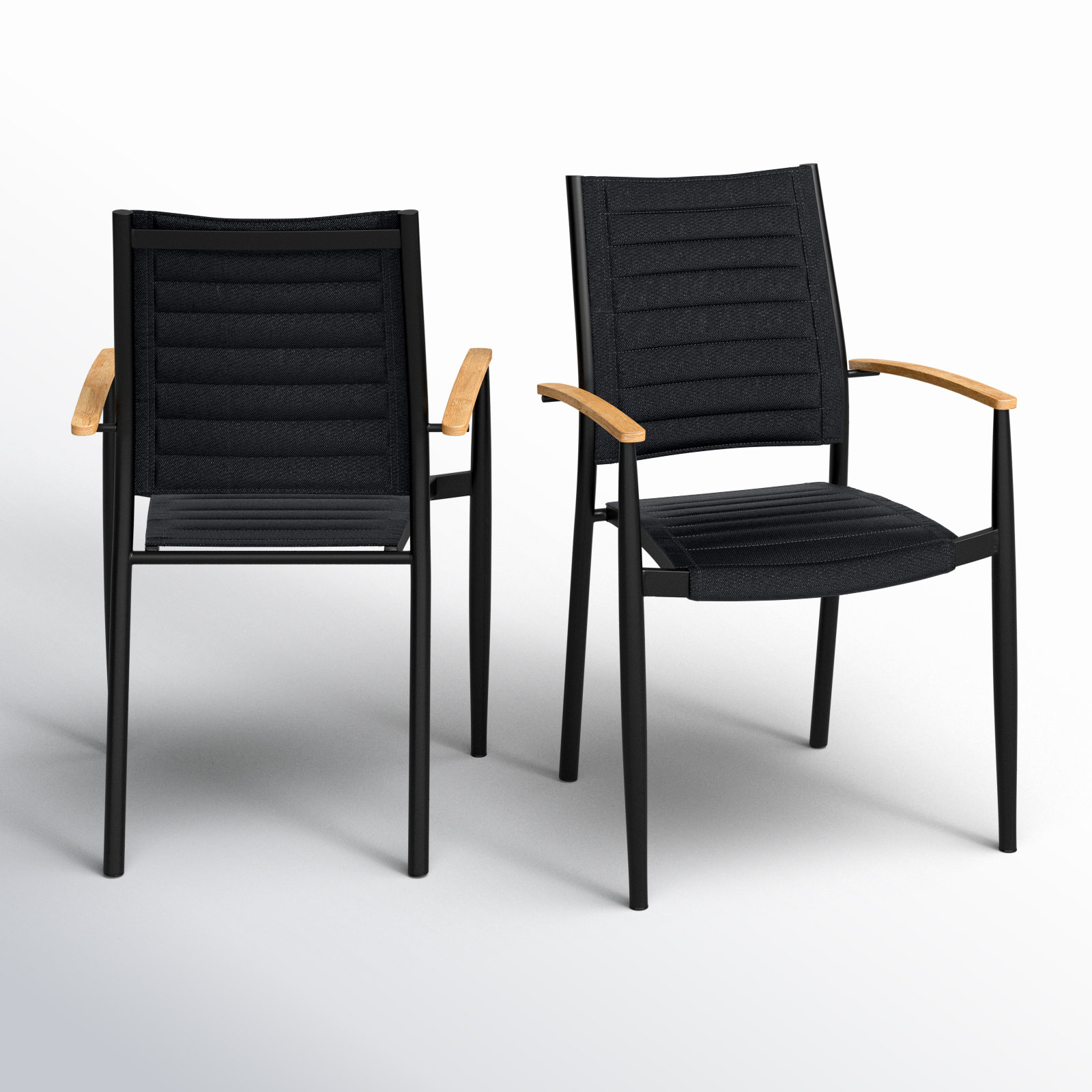 Malacia Stackable Teak Patio Armchair