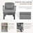 4in1 Convertible Sleeper Chair Bed  Upholstered Accent Chair Sofa-5536574