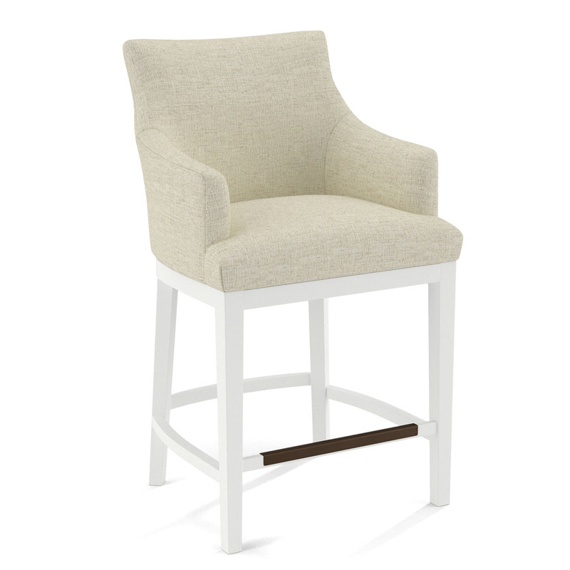 Upholstered Counter Stool, 61471-61, White