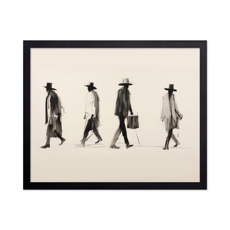 Hommes en costume, Black Framed, Poster, 12"H x 16"W