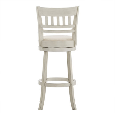 Amerah Swivel Upholstered Counter Stool with Solid Wood Frame