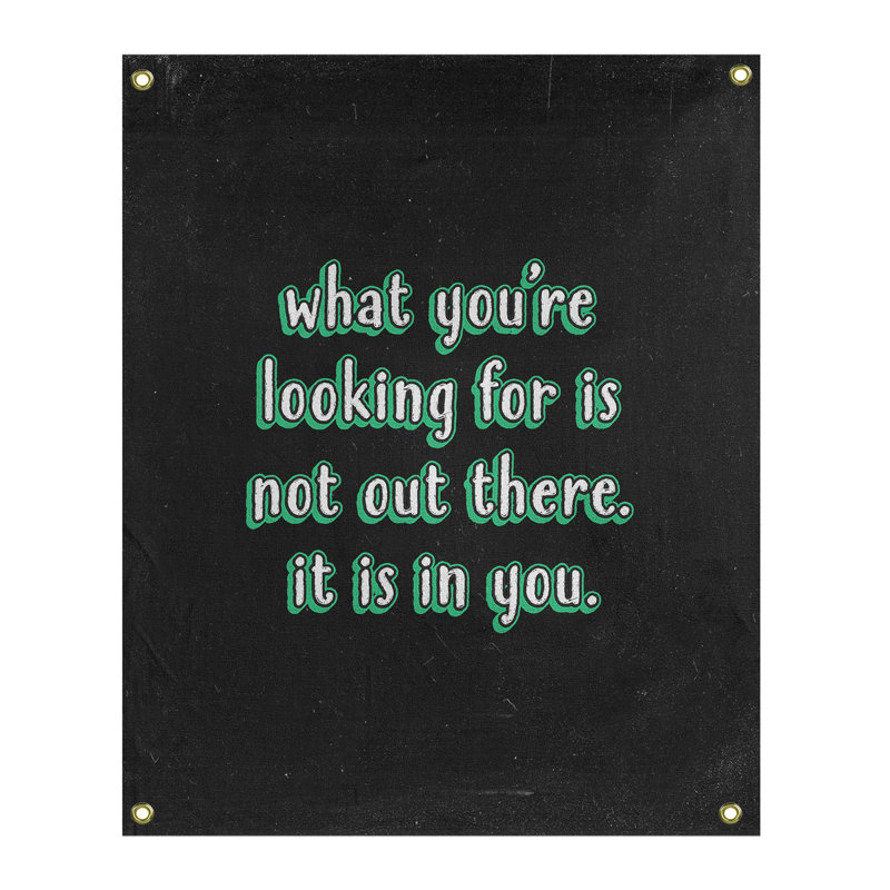 Tapisserie tableau noir quote self confidence quot, H 80 po x l 59 po, Vert