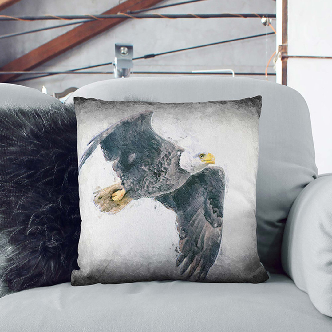 Bald Eagle High in the Sky Cushion with Filling