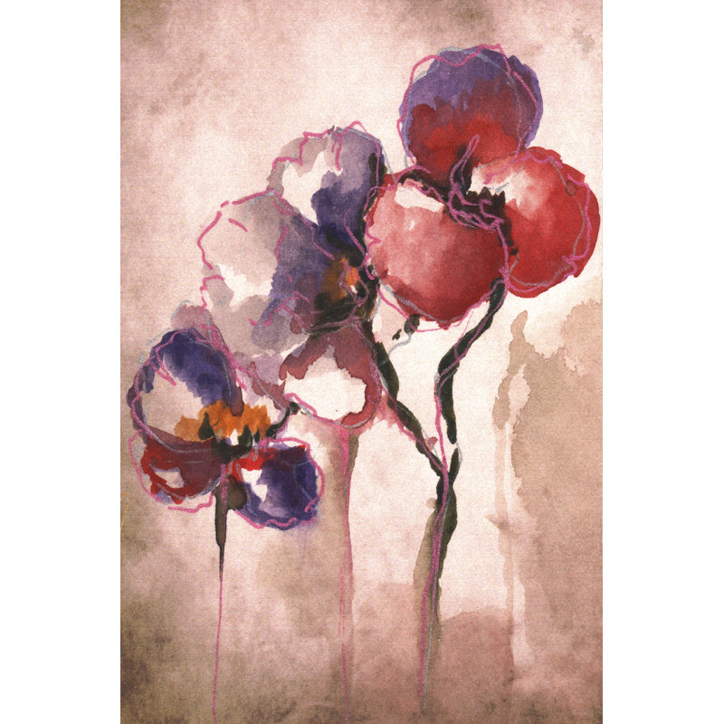 Orchid Sketch II 1 Piece Wrapped Canvas Wall Art, 76cm H x 51cm W x 0.38cm D
