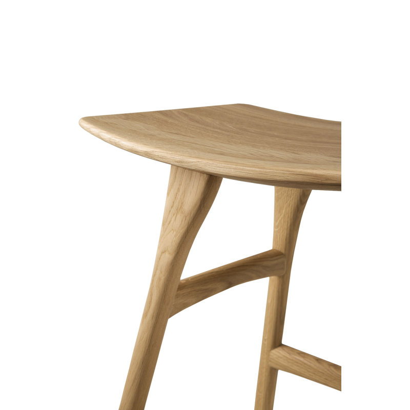 Osso Solid Wood Stool, Oak, Counter Stool (26.5" Seat Height)