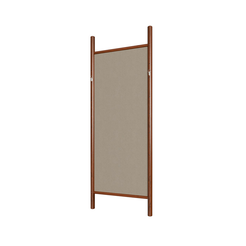 Merienne Wood Dowel Floor Mirror Wall Mirror, Walnut, 63" x 24"