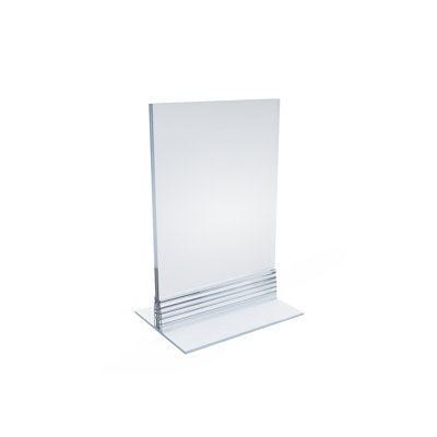 Porte-affiche en acrylique transparent double face 4 "x 6" vertical / horizontal avec bande en T, paquet de 10