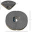 Base de parasol en porte-à-faux robuste de 4 pièces, en forme de ventilateur, poignées intégrées, robuste, eau de 148 lb, 220 eau / sable, couleur café, pièces, poids fiable en forme, poignées attachées, matériau,