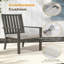Ensemble de 4 chaises de patio en aluminium toutes saisons de 23 po avec coussins gris épais et structure grise-2010306662