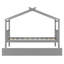 Lit simple en bois avec lit gigogne simple, gris-737967943
