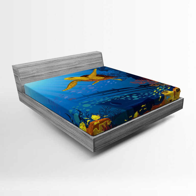Ocean Microfiber Fitted Sheet, Queen Fitted Sheet