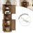 64.7''H Corner Cabinet with Rattan Door