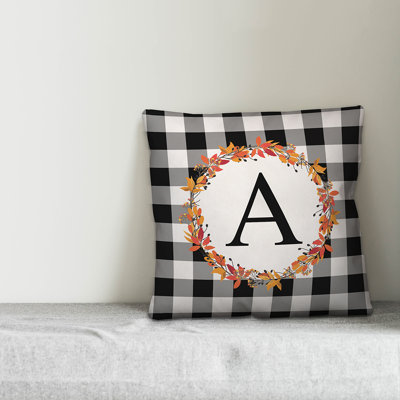  Harvest Monogram Throw Pillow