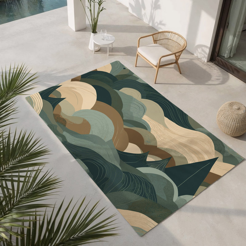 Tapis intérieur et extérieur Celestial Tides, Rectangle 4pi x 6 pi