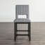 Ensemble de 2 chaises transitionnelles à hauteur de comptoir - siège et dossier rembourrés, finition gris-bleu pour la salle à manger