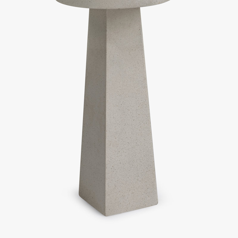 Johari Pedestal End Table, White