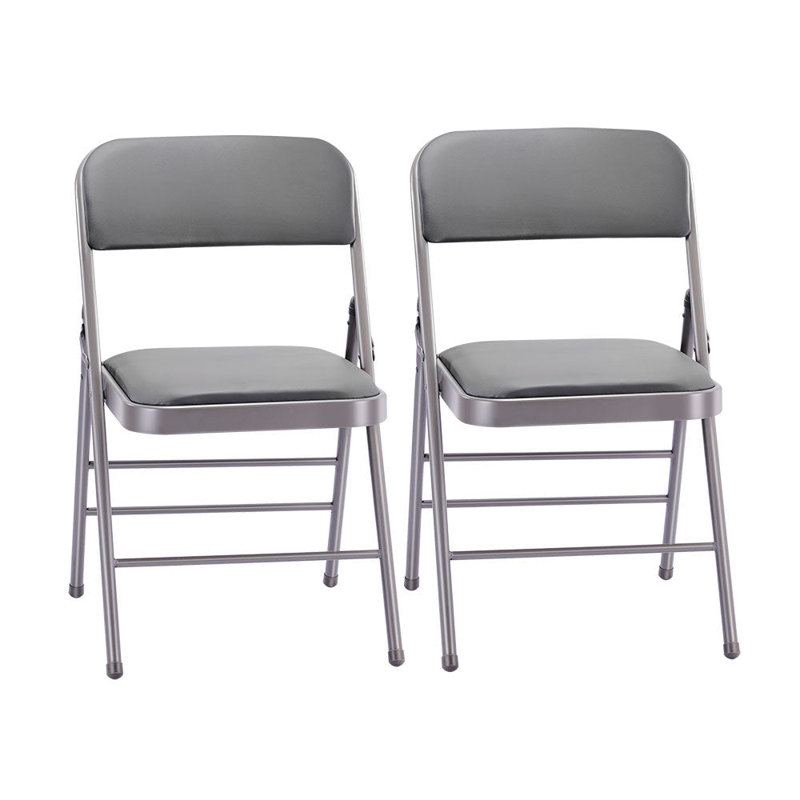 Chaise pliante rembourrée, Gris