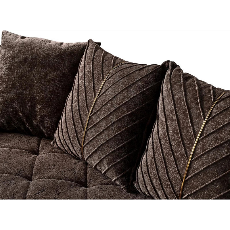 Hyson 2 - Piece Living Room Set, Brown Chenille