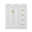 Ensemble de meuble-lavabo autoportant de 60 pouces avec lavabo en céramique (séparé)-1063889000