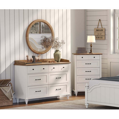 2 Piece Dresser Set - -Include One 5 Drawer Dresser & One 6 Drawer Dresser