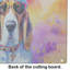 Grande planche à découper en verre Basset Hound Hippie Dawg